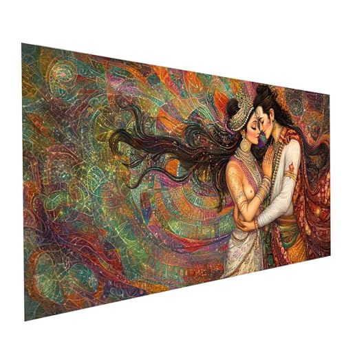 Diamond Painting Indien, 5D DIY Malen Nach Zahlen Erwachsene mit Diamond 100 x 200 cm, Diamant Painting Bilder Liebe, Runden Strasssteine Stickerei Embroidery kit, für Deko Wohnzimmer Model-00192 Diamond Painting Indien, 5D DIY Malen Nach Zahlen Erwachsene mit Diamond 100 x 200 cm, Diamant Painting Bilder Liebe, Runden Strasssteine Stickerei Embroidery kit, für Deko Wohnzimmer Model-00192 von XELIETOO