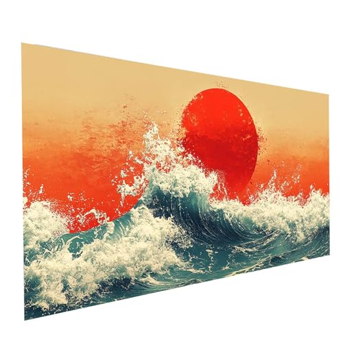 Diamond Painting Japan, 5D DIY Malen Nach Zahlen Erwachsene mit Diamond 30 x 60cm, Diamant Painting Bilder MeeresMeereswellen, Square Strasssteine Stickerei Embroidery kit, für Zimmer Deko Model-01418 Diamond Painting Japan, 5D DIY Malen Nach Zahlen Erwachsene mit Diamond 30 x 60cm, Diamant Painting Bilder MeeresMeereswellen, Square Strasssteine Stickerei Embroidery kit, für Zimmer Deko Model-01418 von XELIETOO