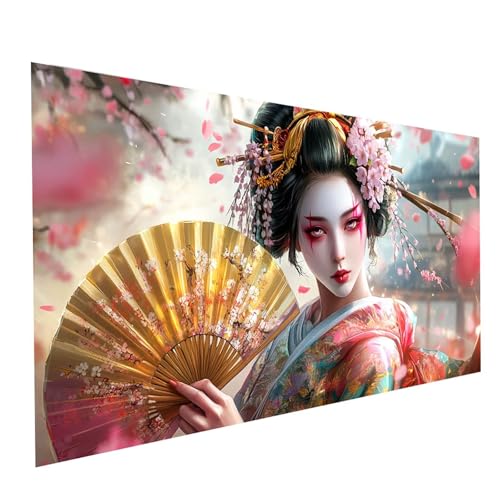 Diamond Painting Japan, 5D DIY Malen Nach Zahlen Erwachsene mit Diamond 40 x 80 cm, Diamant Painting Bilder Geisha, Square Strasssteine Stickerei Embroidery kit, für Wandbilder Zimmer Deko Model-07627 Diamond Painting Japan, 5D DIY Malen Nach Zahlen Erwachsene mit Diamond 40 x 80 cm, Diamant Painting Bilder Geisha, Square Strasssteine Stickerei Embroidery kit, für Wandbilder Zimmer Deko Model-07627 von XELIETOO