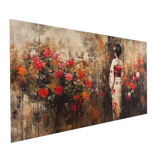 Diamond Painting Japan, 5D DIY Malen Nach Zahlen Erwachsene mit Diamond 70 x 140cm, Diamant Painting Bilder Geisha, Square Strasssteine Stickerei Embroidery kit, für Wandbilder Zimmer Deko Model-01710 Diamond Painting Japan, 5D DIY Malen Nach Zahlen Erwachsene mit Diamond 70 x 140cm, Diamant Painting Bilder Geisha, Square Strasssteine Stickerei Embroidery kit, für Wandbilder Zimmer Deko Model-01710 von XELIETOO