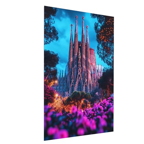 Diamond Painting Kathedrale Sagrada Familia, DIY Malen Nach Zahlen Erwachsene mit Diamond, Diamant Painting Bilder Landschaft, Square Strasssteine Stickerei Embroidery kit 100x150cm Model-11232 Diamond Painting Kathedrale Sagrada Familia, DIY Malen Nach Zahlen Erwachsene mit Diamond, Diamant Painting Bilder Landschaft, Square Strasssteine Stickerei Embroidery kit 100x150cm Model-11232 von XELIETOO
