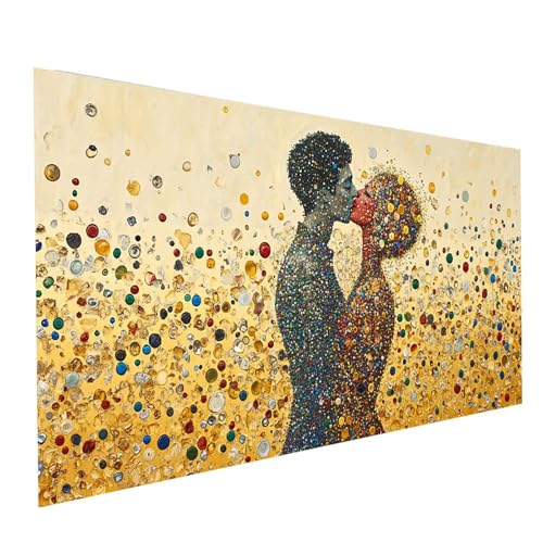 Diamond Painting Kuss, 5D DIY Malen Nach Zahlen Erwachsene mit Diamond 100 x 200cm, Diamant Painting Bilder Abstrakt, Runden Strasssteine Stickerei Embroidery kit, für Deko Wohnzimmer Model-01088 Diamond Painting Kuss, 5D DIY Malen Nach Zahlen Erwachsene mit Diamond 100 x 200cm, Diamant Painting Bilder Abstrakt, Runden Strasssteine Stickerei Embroidery kit, für Deko Wohnzimmer Model-01088 von XELIETOO