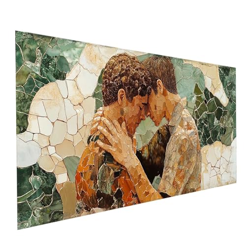 Diamond Painting Kuss, 5D DIY Malen Nach Zahlen Erwachsene mit Diamond 100 x 200cm, Diamant Painting Bilder Mann, Runden Strasssteine Stickerei Embroidery kit, für Wandbilder Zimmer Deko Model-01376 Diamond Painting Kuss, 5D DIY Malen Nach Zahlen Erwachsene mit Diamond 100 x 200cm, Diamant Painting Bilder Mann, Runden Strasssteine Stickerei Embroidery kit, für Wandbilder Zimmer Deko Model-01376 von XELIETOO