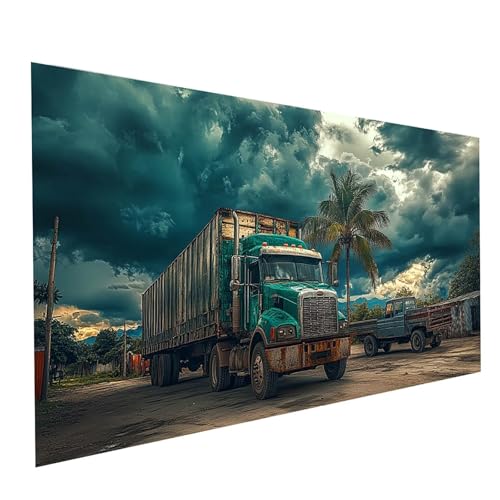 Diamond Painting LKW, 5D DIY Malen Nach Zahlen Erwachsene mit Diamond 70 x 140 cm, Diamant Painting Bilder Landschaft, Runden Strasssteine Stickerei Embroidery kit, für Deko Wohnzimmer Model-05374 Diamond Painting LKW, 5D DIY Malen Nach Zahlen Erwachsene mit Diamond 70 x 140 cm, Diamant Painting Bilder Landschaft, Runden Strasssteine Stickerei Embroidery kit, für Deko Wohnzimmer Model-05374 von XELIETOO