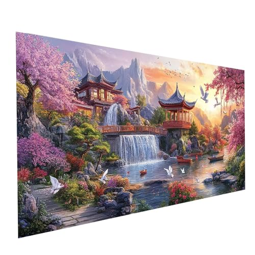 Diamond Painting Landschaft, 5D DIY Malen Nach Zahlen Erwachsene mit Diamond 40x80cm, Diamant Painting Bilder Tier, Runden Strasssteine Stickerei Embroidery kit, für Wandbilder Zimmer Deko Model-01499 Diamond Painting Landschaft, 5D DIY Malen Nach Zahlen Erwachsene mit Diamond 40x80cm, Diamant Painting Bilder Tier, Runden Strasssteine Stickerei Embroidery kit, für Wandbilder Zimmer Deko Model-01499 von XELIETOO