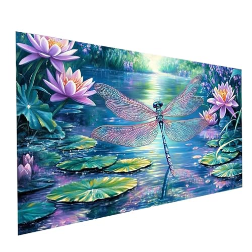 Diamond Painting Libelle, 5D DIY Malen Nach Zahlen Erwachsene mit Diamond 40 x 80cm, Diamant Painting Bilder Tier, Square Strasssteine Stickerei Embroidery kit, für Wandbilder Zimmer Deko Model-11019 von XELIETOO