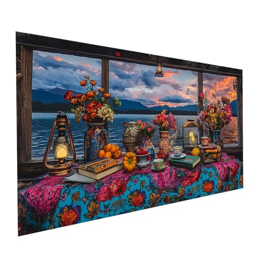 Diamond Painting Meerblick, 5D DIY Malen Nach Zahlen Erwachsene mit Diamond 100x200cm, Diamant Painting Bilder Blume, Square Strasssteine Stickerei Embroidery kit, für Deko Wohnzimmer Model-01744 Diamond Painting Meerblick, 5D DIY Malen Nach Zahlen Erwachsene mit Diamond 100x200cm, Diamant Painting Bilder Blume, Square Strasssteine Stickerei Embroidery kit, für Deko Wohnzimmer Model-01744 von XELIETOO