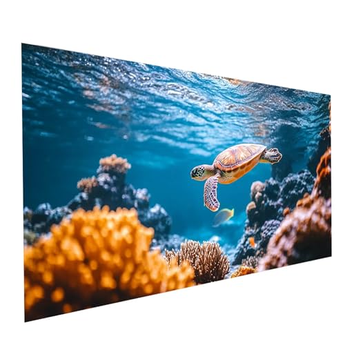 Diamond Painting Meeresschildkröten, 5D DIY Malen Nach Zahlen Erwachsene mit Diamond 100x200cm, Diamant Painting Bilder Tier, Square Strasssteine Stickerei Embroidery kit, für Zimmer Deko Model-08464 von XELIETOO