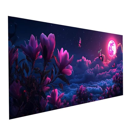 Diamond Painting Mond, 5D DIY Malen Nach Zahlen Erwachsene mit Diamond 100 x 200 cm, Diamant Painting Bilder Schmetterling, Runden Strasssteine Stickerei Embroidery kit, für Zimmer Deko Model-08448 von XELIETOO