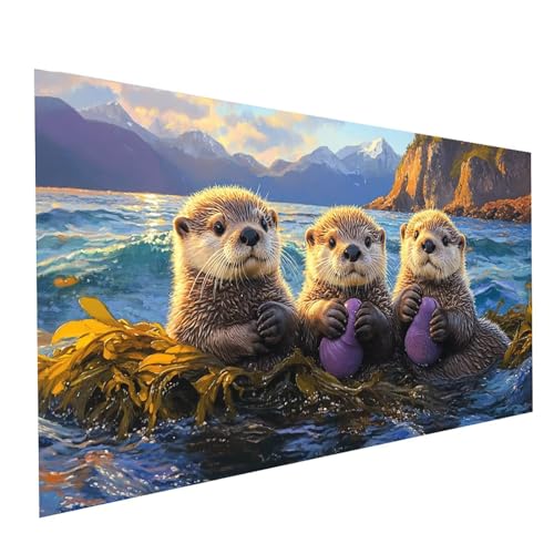 Diamond Painting Otter, 5D DIY Malen Nach Zahlen Erwachsene mit Diamond 70 x 140cm, Diamant Painting Bilder Tier, Runden Strasssteine Stickerei Embroidery kit, für Wandbilder Zimmer Deko Model-05790 Diamond Painting Otter, 5D DIY Malen Nach Zahlen Erwachsene mit Diamond 70 x 140cm, Diamant Painting Bilder Tier, Runden Strasssteine Stickerei Embroidery kit, für Wandbilder Zimmer Deko Model-05790 von XELIETOO