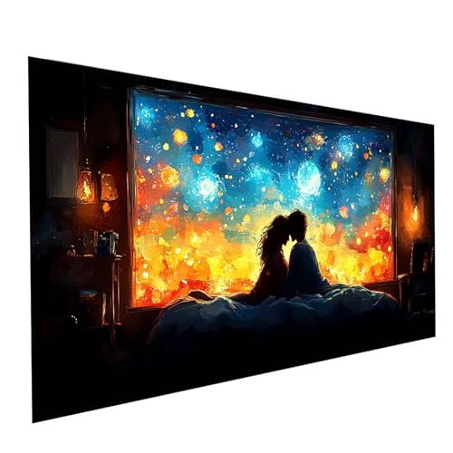 Diamond Painting Paar, 5D DIY Malen Nach Zahlen Erwachsene mit Diamond 70 x 140cm, Diamant Painting Bilder Liebe, Square Strasssteine Stickerei Embroidery kit, für Wandbilder Zimmer Deko Model-07374 Diamond Painting Paar, 5D DIY Malen Nach Zahlen Erwachsene mit Diamond 70 x 140cm, Diamant Painting Bilder Liebe, Square Strasssteine Stickerei Embroidery kit, für Wandbilder Zimmer Deko Model-07374 von XELIETOO