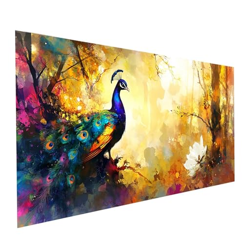 Diamond Painting Pfau, 5D DIY Malen Nach Zahlen Erwachsene mit Diamond 30x60cm, Diamant Painting Bilder Tier, Runden Strasssteine Stickerei Embroidery kit, für Wandbilder Zimmer Deko Model-10906 Diamond Painting Pfau, 5D DIY Malen Nach Zahlen Erwachsene mit Diamond 30x60cm, Diamant Painting Bilder Tier, Runden Strasssteine Stickerei Embroidery kit, für Wandbilder Zimmer Deko Model-10906 von XELIETOO