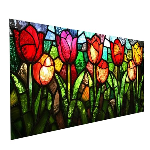 Diamond Painting Pflanzen, 5D DIY Malen Nach Zahlen Erwachsene mit Diamond 30 x 60 cm, Diamant Painting Bilder Blume, Runden Strasssteine Stickerei Embroidery kit, für Deko Wohnzimmer Model-14970 von XELIETOO