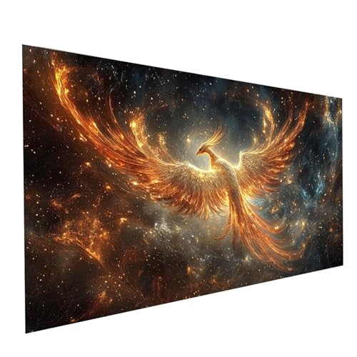Diamond Painting Phönix, 5D DIY Malen Nach Zahlen Erwachsene mit Diamond 100 x 200 cm, Diamant Painting Bilder Tier, Runden Strasssteine Stickerei Embroidery kit, für Wandbilder Zimmer Deko Model15168 von XELIETOO