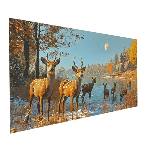 Diamond Painting Reh, 5D DIY Malen Nach Zahlen Erwachsene mit Diamond 30 x 60cm, Diamant Painting Bilder Landschaft, Square Strasssteine Stickerei Embroidery kit, für Wandbilder Zimmer Deko Model01514 Diamond Painting Reh, 5D DIY Malen Nach Zahlen Erwachsene mit Diamond 30 x 60cm, Diamant Painting Bilder Landschaft, Square Strasssteine Stickerei Embroidery kit, für Wandbilder Zimmer Deko Model01514 von XELIETOO