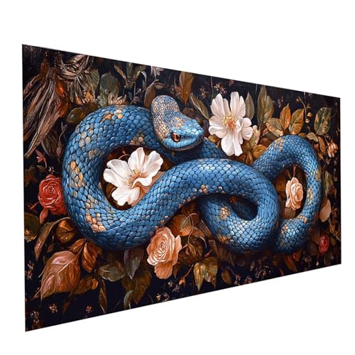 Diamond Painting Schlange, 5D DIY Malen Nach Zahlen Erwachsene mit Diamond 100 x 200 cm, Diamant Painting Bilder Blume, Runden Strasssteine Stickerei Embroidery kit, für Zimmer Deko Model-01440 Diamond Painting Schlange, 5D DIY Malen Nach Zahlen Erwachsene mit Diamond 100 x 200 cm, Diamant Painting Bilder Blume, Runden Strasssteine Stickerei Embroidery kit, für Zimmer Deko Model-01440 von XELIETOO