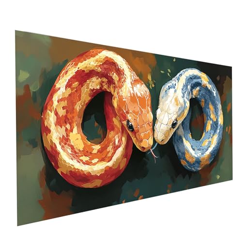 Diamond Painting Schlange, 5D DIY Malen Nach Zahlen Erwachsene mit Diamond 80 x 160 cm, Diamant Painting Bilder Tier, Runden Strasssteine Stickerei Embroidery kit, für Deko Wohnzimmer Model-05759 Diamond Painting Schlange, 5D DIY Malen Nach Zahlen Erwachsene mit Diamond 80 x 160 cm, Diamant Painting Bilder Tier, Runden Strasssteine Stickerei Embroidery kit, für Deko Wohnzimmer Model-05759 von XELIETOO