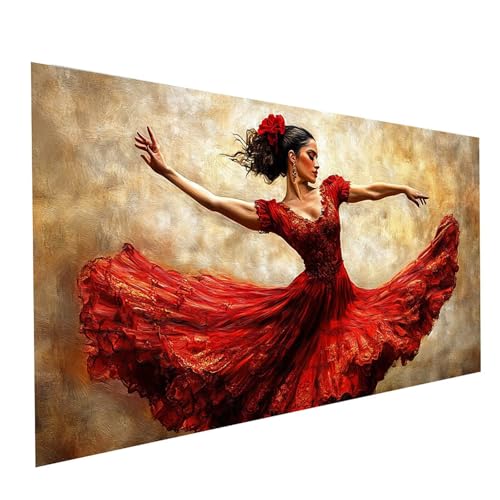 Diamond Painting Spanische Frau, 5D DIY Malen Nach Zahlen Erwachsene mit Diamond 100x200cm, Diamant Painting Bilder Tanzen, Runden Strasssteine Stickerei Embroidery kit, für Zimmer Deko Model-01696 Diamond Painting Spanische Frau, 5D DIY Malen Nach Zahlen Erwachsene mit Diamond 100x200cm, Diamant Painting Bilder Tanzen, Runden Strasssteine Stickerei Embroidery kit, für Zimmer Deko Model-01696 von XELIETOO