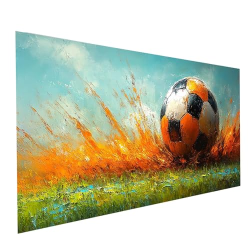 Diamond Painting Sport, 5D DIY Malen Nach Zahlen Erwachsene mit Diamond 30 x 60 cm, Diamant Painting Bilder Fußball, Square Strasssteine Stickerei Embroidery kit, für Wandbilder Zimmer Deko Model14922 von XELIETOO