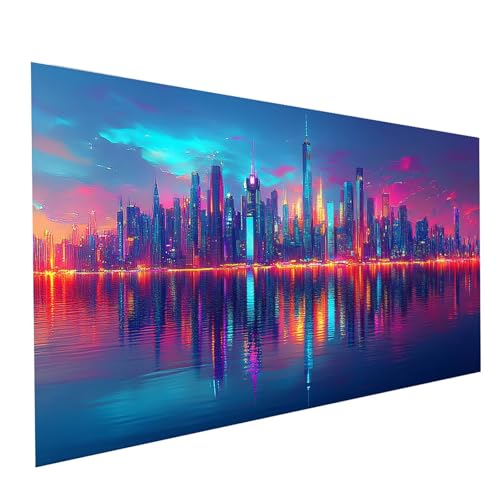Diamond Painting Stadt, 5D DIY Malen Nach Zahlen Erwachsene mit Diamond 50 x 100 cm, Diamant Painting Bilder Nachtansicht, Runden Strasssteine Stickerei Embroidery kit, für Zimmer Deko Model-03260 Diamond Painting Stadt, 5D DIY Malen Nach Zahlen Erwachsene mit Diamond 50 x 100 cm, Diamant Painting Bilder Nachtansicht, Runden Strasssteine Stickerei Embroidery kit, für Zimmer Deko Model-03260 von XELIETOO