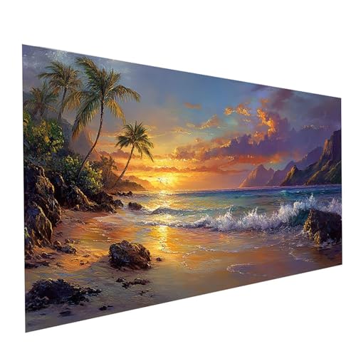 Diamond Painting Strand, 5D DIY Malen Nach Zahlen Erwachsene mit Diamond 100 x 200cm, Diamant Painting Bilder Meer, Square Strasssteine Stickerei Embroidery kit, für Wandbilder Zimmer Deko Model-02000 Diamond Painting Strand, 5D DIY Malen Nach Zahlen Erwachsene mit Diamond 100 x 200cm, Diamant Painting Bilder Meer, Square Strasssteine Stickerei Embroidery kit, für Wandbilder Zimmer Deko Model-02000 von XELIETOO