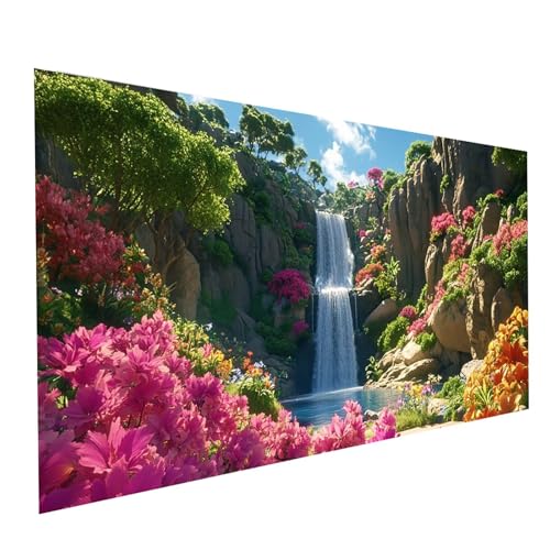 Diamond Painting Wasserfall, 5D DIY Malen Nach Zahlen Erwachsene mit Diamond 70 x 140cm, Diamant Painting Bilder Blume, Square Strasssteine Stickerei Embroidery kit, für Zimmer Deko Model-05358 Diamond Painting Wasserfall, 5D DIY Malen Nach Zahlen Erwachsene mit Diamond 70 x 140cm, Diamant Painting Bilder Blume, Square Strasssteine Stickerei Embroidery kit, für Zimmer Deko Model-05358 von XELIETOO