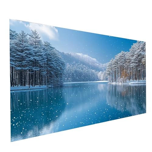 Diamond Painting Winter, 5D DIY Malen Nach Zahlen Erwachsene mit Diamond 30 x 60cm, Diamant Painting Bilder See, Square Strasssteine Stickerei Embroidery kit, für Wandbilder Zimmer Deko Model-05642 von XELIETOO