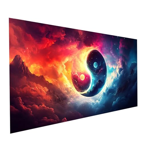 Diamond Painting Yin und Yang, 5D DIY Malen Nach Zahlen Erwachsene mit Diamond 60 x 120 cm, Diamant Painting Bilder Landschaft, Square Strasssteine Stickerei Embroidery kit, für Zimmer Deko Model08301 von XELIETOO