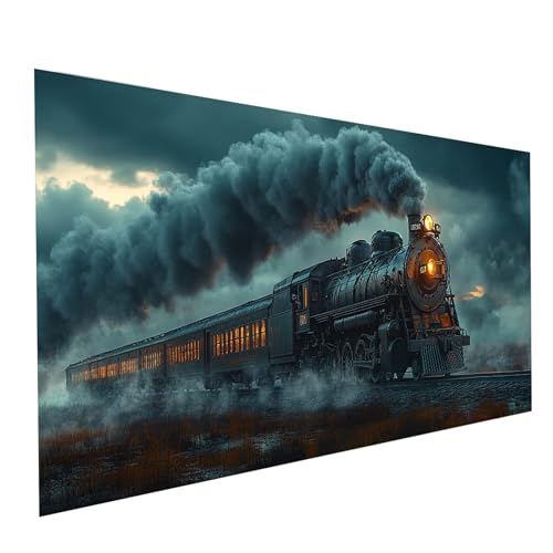 Diamond Painting Zug, 5D DIY Malen Nach Zahlen Erwachsene mit Diamond 50x100cm, Diamant Painting Bilder Schwarz, Square Strasssteine Stickerei Embroidery kit, für Wandbilder Zimmer Deko Model-08268 von XELIETOO
