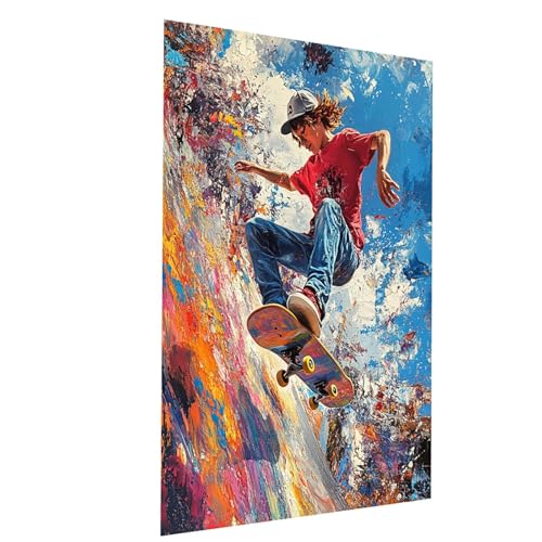 Malen Nach Zahlen Erwachsene Abstrakt Malen Nach Zahlen Kinder Skateboard, DIY Set Erwachsene Paint by Numbers, Farbe Leinwand Zum Bemalen 135x100 cm für Zimmer Deko Geschenke für Frauen Model-00782 Malen Nach Zahlen Erwachsene Abstrakt Malen Nach Zahlen Kinder Skateboard, DIY Set Erwachsene Paint by Numbers, Farbe Leinwand Zum Bemalen 135x100 cm für Zimmer Deko Geschenke für Frauen Model-00782 von XELIETOO