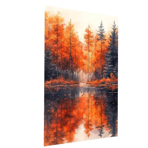 Malen Nach Zahlen Erwachsene Baum Malen Nach Zahlen Basteln Erwachsene See mit Acrylfarben Set Pinselset und Leinwand zum Bemalen 60 x 80cm, Farbe Leinwand Bilder für Deko Wohnzimmer Model-00897 Malen Nach Zahlen Erwachsene Baum Malen Nach Zahlen Basteln Erwachsene See mit Acrylfarben Set Pinselset und Leinwand zum Bemalen 60 x 80cm, Farbe Leinwand Bilder für Deko Wohnzimmer Model-00897 von XELIETOO