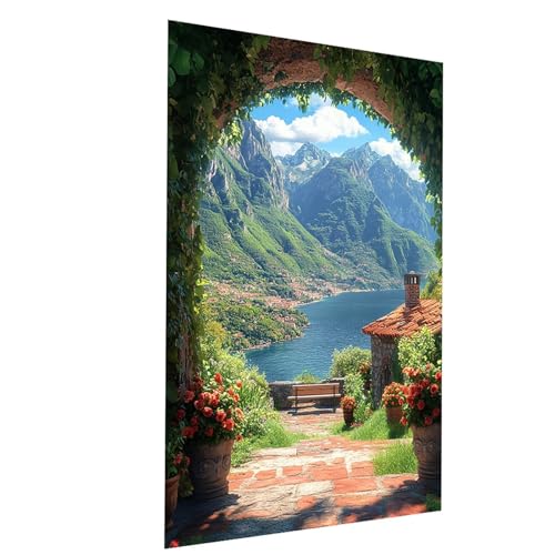 Malen Nach Zahlen Erwachsene Berg Malen Nach Zahlen Basteln Erwachsene Blume mit Acrylfarben Set Pinselset und Leinwand zum Bemalen 50x70cm, Farbe Leinwand Bilder für Deko Wohnzimmer Model-00734 Malen Nach Zahlen Erwachsene Berg Malen Nach Zahlen Basteln Erwachsene Blume mit Acrylfarben Set Pinselset und Leinwand zum Bemalen 50x70cm, Farbe Leinwand Bilder für Deko Wohnzimmer Model-00734 von XELIETOO