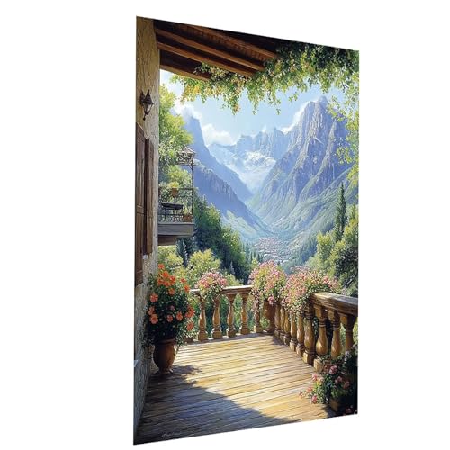 Malen Nach Zahlen Erwachsene Berg Malen Nach Zahlen Basteln Erwachsene Landschaft mit Acrylfarben Set Pinselset und Leinwand zum Bemalen 60x80CM, Farbe Leinwand Bilder für Deko Wohnzimmer Model-02535 Malen Nach Zahlen Erwachsene Berg Malen Nach Zahlen Basteln Erwachsene Landschaft mit Acrylfarben Set Pinselset und Leinwand zum Bemalen 60x80CM, Farbe Leinwand Bilder für Deko Wohnzimmer Model-02535 von XELIETOO