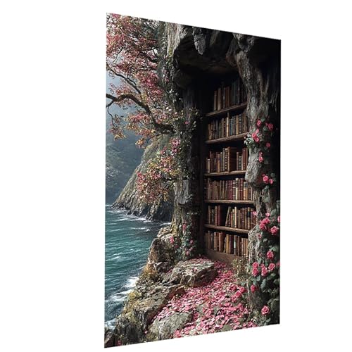 Malen Nach Zahlen Erwachsene Bücherregal Malen Nach Zahlen Kinder Landschaft, DIY Set Erwachsene Paint by Numbers, Farbe Leinwand Zum Bemalen 95 x 70 cm für Zimmer Deko Geschenke für Frauen Model02491 Malen Nach Zahlen Erwachsene Bücherregal Malen Nach Zahlen Kinder Landschaft, DIY Set Erwachsene Paint by Numbers, Farbe Leinwand Zum Bemalen 95 x 70 cm für Zimmer Deko Geschenke für Frauen Model02491 von XELIETOO