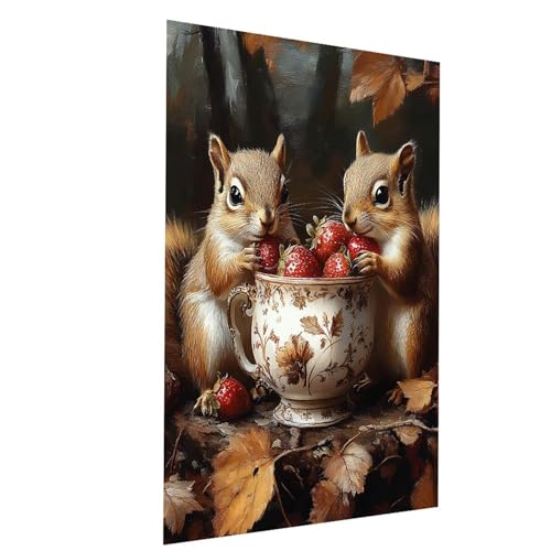 Malen Nach Zahlen Erwachsene Eichhörnchen Malen Nach Zahlen Basteln Erwachsene Tier mit Acrylfarben Set Pinselset und Leinwand zum Bemalen 50 x 70cm, Leinwand Bilder für Deko Wohnzimmer Model-02624 Malen Nach Zahlen Erwachsene Eichhörnchen Malen Nach Zahlen Basteln Erwachsene Tier mit Acrylfarben Set Pinselset und Leinwand zum Bemalen 50 x 70cm, Leinwand Bilder für Deko Wohnzimmer Model-02624 von XELIETOO