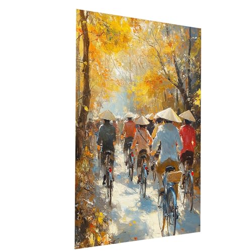 Malen Nach Zahlen Erwachsene Fahrrad Malen Nach Zahlen Basteln Erwachsene Vietnam mit Acrylfarben Set Pinselset und Leinwand zum Bemalen 50x70CM, Farbe Leinwand Bilder für Deko Wohnzimmer Model-00662 Malen Nach Zahlen Erwachsene Fahrrad Malen Nach Zahlen Basteln Erwachsene Vietnam mit Acrylfarben Set Pinselset und Leinwand zum Bemalen 50x70CM, Farbe Leinwand Bilder für Deko Wohnzimmer Model-00662 von XELIETOO