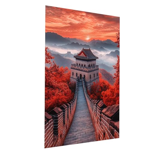 Malen Nach Zahlen Erwachsene Große Mauer Malen Nach Zahlen Kinder Landschaft, DIY Set Erwachsene Paint by Numbers, Farbe Leinwand Zum Bemalen 95x70 CM für Zimmer Deko Geschenke für Frauen Model-02581 Malen Nach Zahlen Erwachsene Große Mauer Malen Nach Zahlen Kinder Landschaft, DIY Set Erwachsene Paint by Numbers, Farbe Leinwand Zum Bemalen 95x70 CM für Zimmer Deko Geschenke für Frauen Model-02581 von XELIETOO