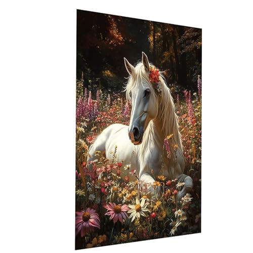 Malen Nach Zahlen Erwachsene Horse Malen Nach Zahlen Kinder Tier, DIY Set Erwachsene Paint by Numbers, Farbe Leinwand Zum Bemalen 150x100 cm für Wanddeko Wohnzimmer Geschenke für Frauen Model-02511 von XELIETOO