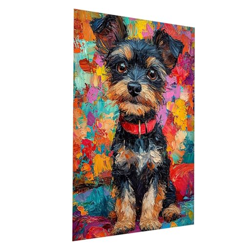 Malen Nach Zahlen Erwachsene Hund Malen Nach Zahlen Basteln Erwachsene Tier mit Acrylfarben Set Pinselset und Leinwand zum Bemalen 70 x 95cm, Farbe Leinwand Bilder für Deko Wohnzimmer Model-00610 Malen Nach Zahlen Erwachsene Hund Malen Nach Zahlen Basteln Erwachsene Tier mit Acrylfarben Set Pinselset und Leinwand zum Bemalen 70 x 95cm, Farbe Leinwand Bilder für Deko Wohnzimmer Model-00610 von XELIETOO