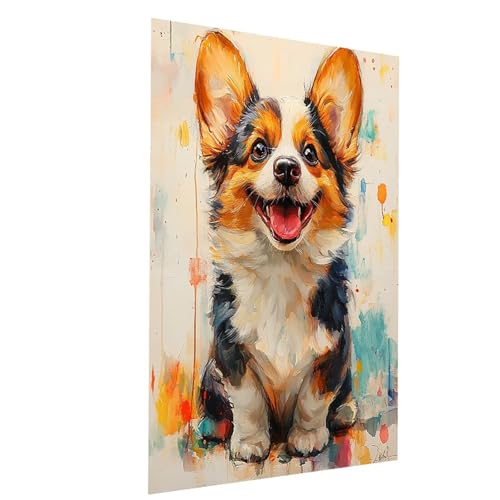 Malen Nach Zahlen Erwachsene Hund Malen Nach Zahlen Kinder Tier, DIY Set Erwachsene Paint by Numbers, Farbe Leinwand Zum Bemalen 95x70 cm für Wanddeko Wohnzimmer Geschenke für Frauen Mann Model-03517 von XELIETOO