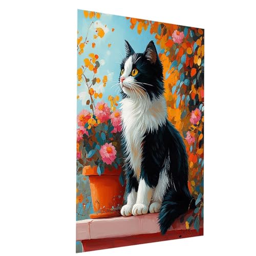 Malen Nach Zahlen Erwachsene Katze Malen Nach Zahlen Kinder Blume, DIY Set Erwachsene Paint by Numbers, Farbe Leinwand Zum Bemalen 70 x 50 cm für Wanddeko Wohnzimmer Geschenke für Frauen Model-00761 Malen Nach Zahlen Erwachsene Katze Malen Nach Zahlen Kinder Blume, DIY Set Erwachsene Paint by Numbers, Farbe Leinwand Zum Bemalen 70 x 50 cm für Wanddeko Wohnzimmer Geschenke für Frauen Model-00761 von XELIETOO