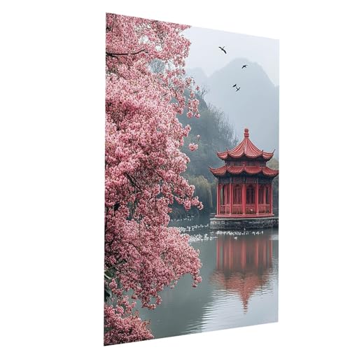 Malen Nach Zahlen Erwachsene Kirschblüten Malen Nach Zahlen Basteln Erwachsene Landschaft mit Acrylfarben Set Pinselset und Leinwand zum Bemalen 100 x 150 CM, Deko Wohnzimmer Geschenke Model-03438 Malen Nach Zahlen Erwachsene Kirschblüten Malen Nach Zahlen Basteln Erwachsene Landschaft mit Acrylfarben Set Pinselset und Leinwand zum Bemalen 100 x 150 CM, Deko Wohnzimmer Geschenke Model-03438 von XELIETOO