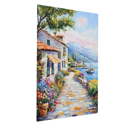 Malen Nach Zahlen Erwachsene Kleine Stadt Malen Nach Zahlen Kinder Boot, DIY Set Erwachsene Paint by Numbers, Farbe Leinwand Zum Bemalen 70 x 50 cm für Deko Wohnzimmer Geschenke für Frauen Model-02057 Malen Nach Zahlen Erwachsene Kleine Stadt Malen Nach Zahlen Kinder Boot, DIY Set Erwachsene Paint by Numbers, Farbe Leinwand Zum Bemalen 70 x 50 cm für Deko Wohnzimmer Geschenke für Frauen Model-02057 von XELIETOO