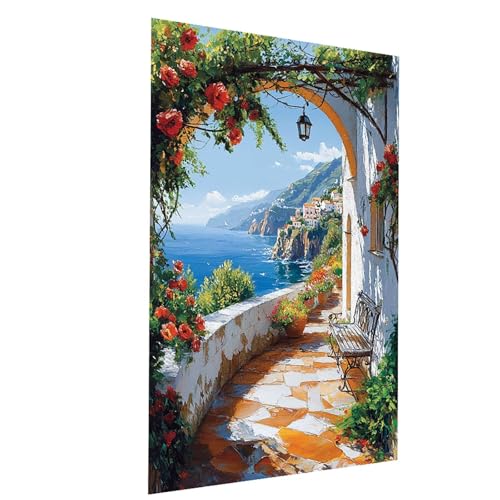 Malen Nach Zahlen Erwachsene Meerblick Malen Nach Zahlen Kinder Blume, DIY Set Erwachsene Paint by Numbers, Farbe Leinwand Zum Bemalen 70x50CM für Wanddeko Wohnzimmer Geschenke für Frauen Model-00797 Malen Nach Zahlen Erwachsene Meerblick Malen Nach Zahlen Kinder Blume, DIY Set Erwachsene Paint by Numbers, Farbe Leinwand Zum Bemalen 70x50CM für Wanddeko Wohnzimmer Geschenke für Frauen Model-00797 von XELIETOO