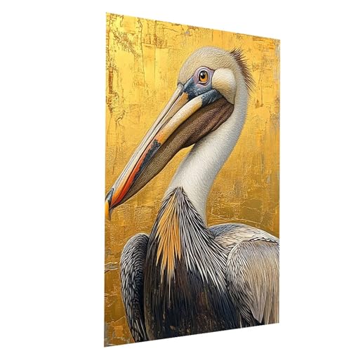 Malen Nach Zahlen Erwachsene Pelikane Malen Nach Zahlen Kinder Tier, DIY Set Erwachsene Paint by Numbers, Farbe Leinwand Zum Bemalen 95 x 70CM für Wanddeko Wohnzimmer Geschenke für Frauen Model-04129 von XELIETOO