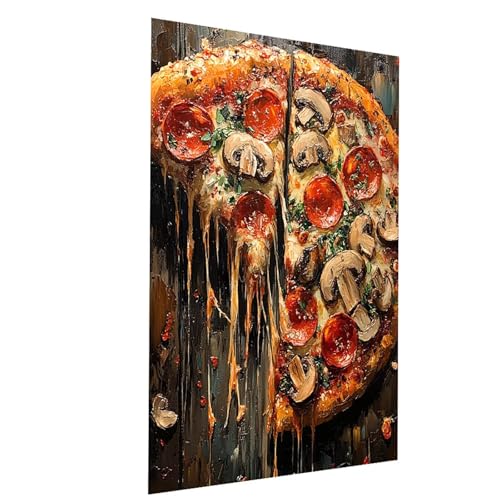 Malen Nach Zahlen Erwachsene Pizza Malen Nach Zahlen Basteln Erwachsene Gourmet-Essen mit Acrylfarben Set Pinselset und Leinwand zum Bemalen 100x150 CM, Leinwand Bilder für Deko Wohnzimmer Model-02592 Malen Nach Zahlen Erwachsene Pizza Malen Nach Zahlen Basteln Erwachsene Gourmet-Essen mit Acrylfarben Set Pinselset und Leinwand zum Bemalen 100x150 CM, Leinwand Bilder für Deko Wohnzimmer Model-02592 von XELIETOO