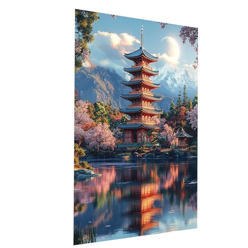 Malen Nach Zahlen Erwachsene Turm Malen Nach Zahlen Basteln Erwachsene Landschaft mit Acrylfarben Set Pinselset und Leinwand zum Bemalen 60 x 80 CM, Leinwand Bilder für Deko Wohnzimmer Model-02283 Malen Nach Zahlen Erwachsene Turm Malen Nach Zahlen Basteln Erwachsene Landschaft mit Acrylfarben Set Pinselset und Leinwand zum Bemalen 60 x 80 CM, Leinwand Bilder für Deko Wohnzimmer Model-02283 von XELIETOO