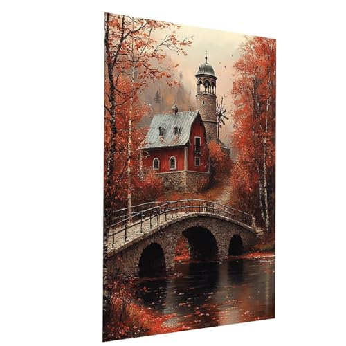 Malen Nach Zahlen Erwachsene Windmühle Malen Nach Zahlen Kinder Kabine, DIY Set Erwachsene Paint by Numbers, Farbe Leinwand Zum Bemalen 150x100cm für Deko Wohnzimmer Geschenke für Frauen Model-00729 von XELIETOO