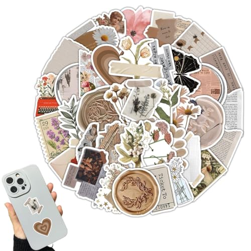 XENQITO 120 Stück Vintage Stickers, Vintage Aufkleber, ästhetische Aufkleber, Aesthetic Sticker, Laptop Stickers für Journaling Fotoalbum Scrapbooking Stickers Aufkleber für Erwachsene und Jugendliche XENQITO 120 Stück Vintage Stickers, Vintage Aufkleber, ästhetische Aufkleber, Aesthetic Sticker, Laptop Stickers für Journaling Fotoalbum Scrapbooking Stickers Aufkleber für Erwachsene und Jugendliche von XENQITO