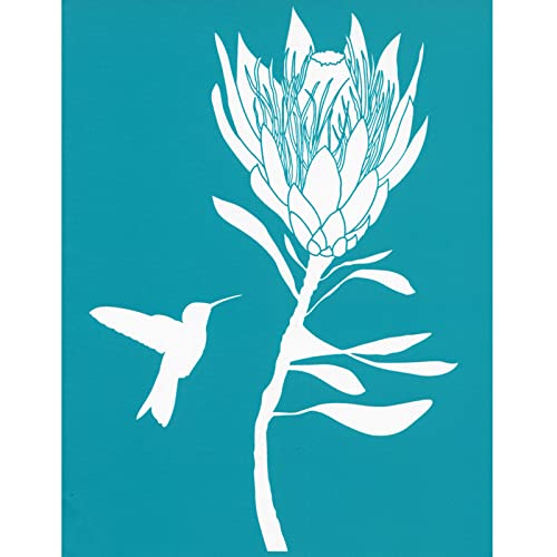 Selbstklebende Siebdruck-Schablone mit Vogel-Blumenmuster, Netz-Transfers für selbstgemachte T-Shirts, Kissen, Stoffbeutel, Siebdruckschablone von XEYYHAS